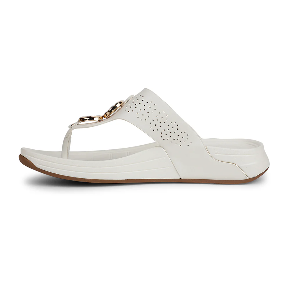 Healers White Casual Slipper For Women ZQ-AL-TH06 By Liberty - Image 3