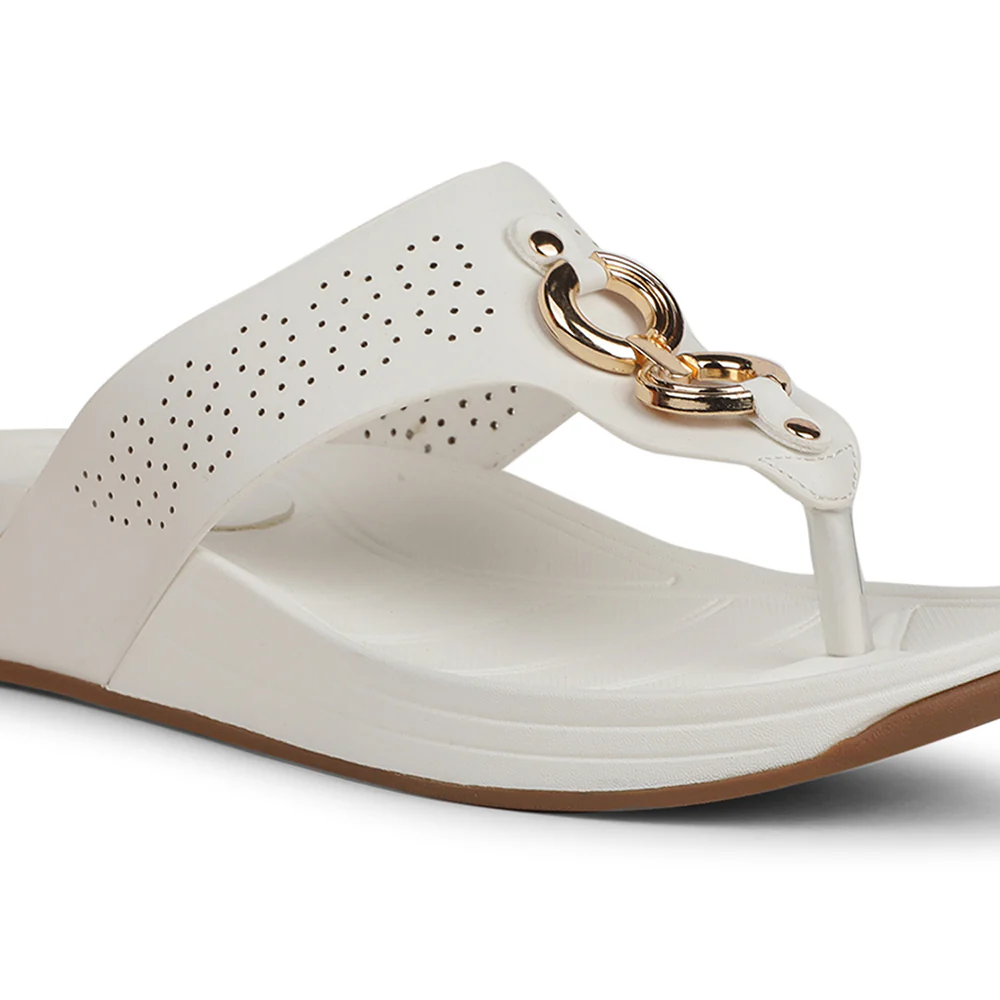 Healers White Casual Slipper For Women ZQ-AL-TH06 By Liberty - Image 4