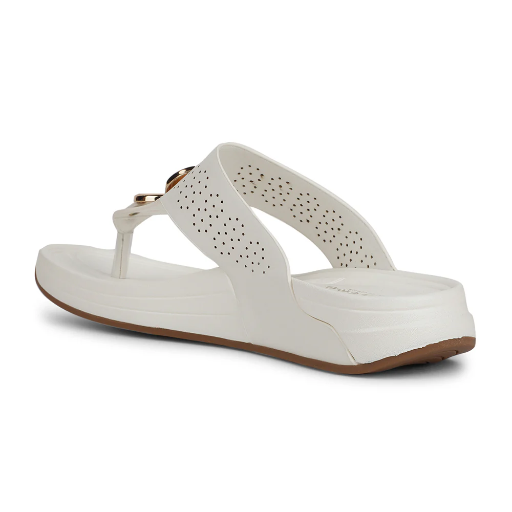 Healers White Casual Slipper For Women ZQ-AL-TH06 By Liberty - Image 5