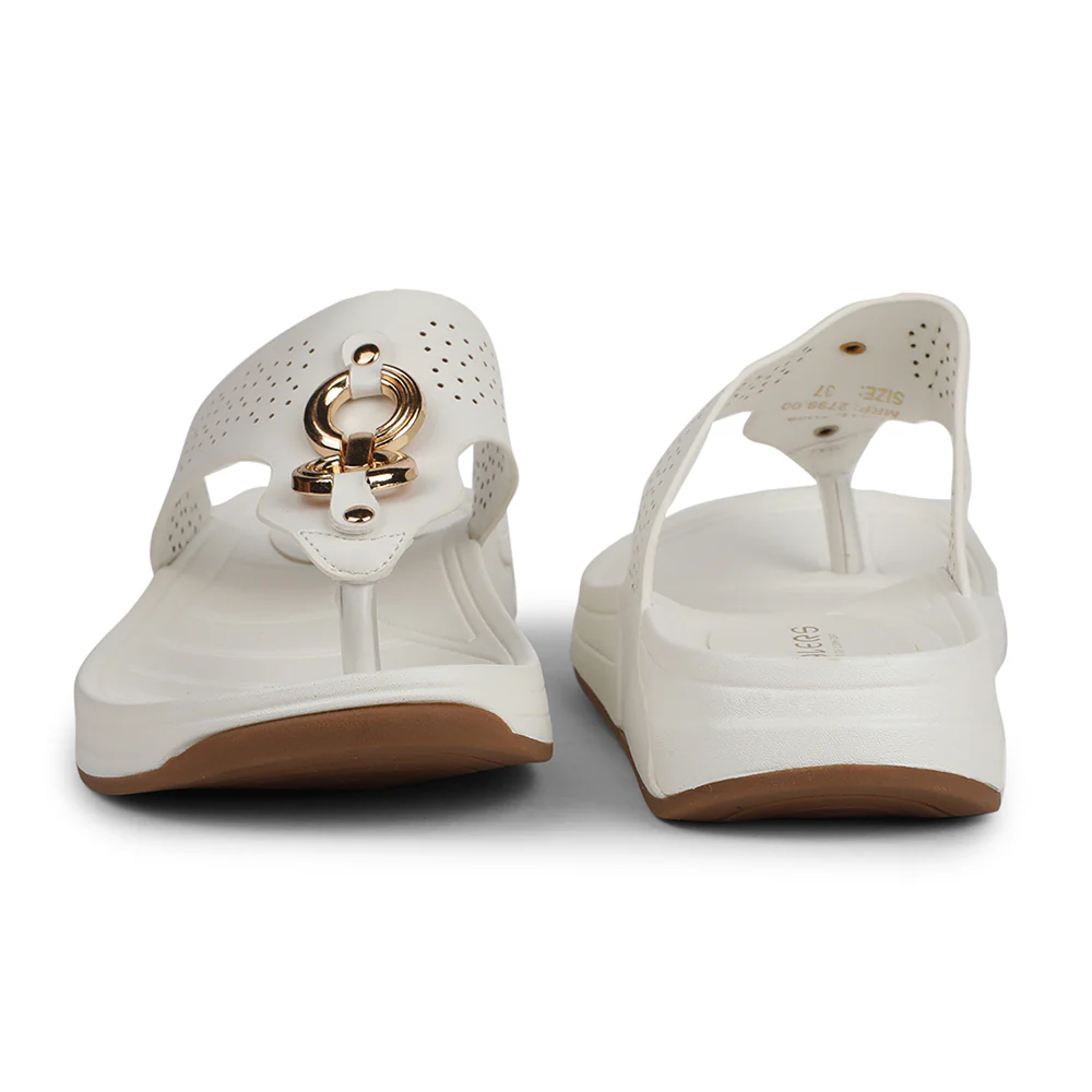 Healers White Casual Slipper For Women ZQ-AL-TH06 By Liberty - Image 6