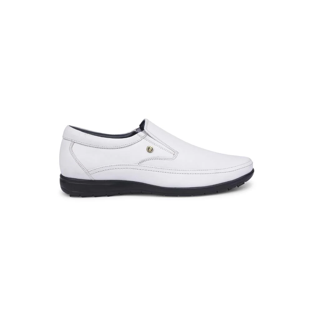 Healers White Formal Non Lacing Shoes For Men HA1-11 By Liberty - Image 2
