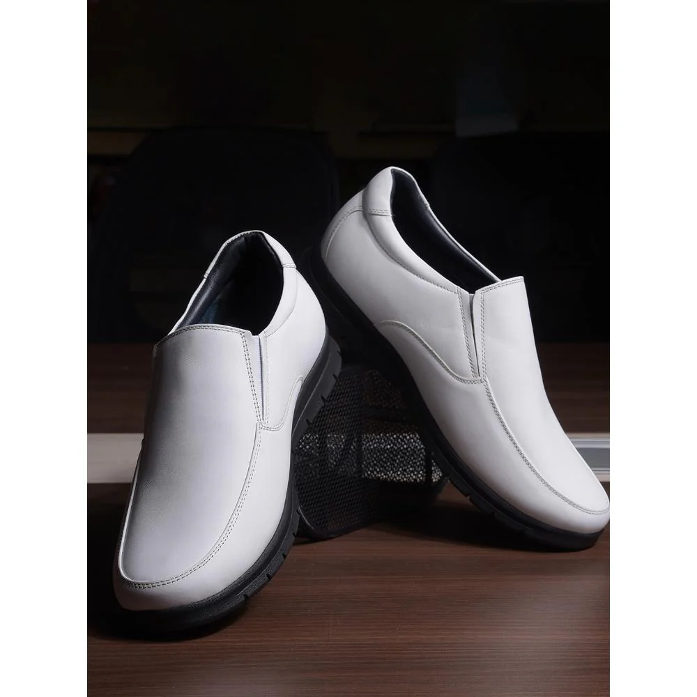 Healers White Formal Non Lacing Shoes For Men HA1-11 By Liberty - Image 4