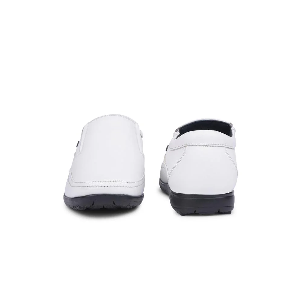 Healers White Formal Non Lacing Shoes For Men HA1-11 By Liberty - Image 5