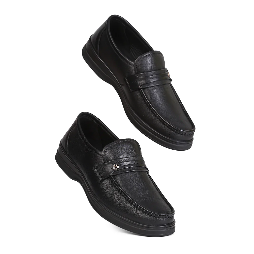 Healers ZQ-BC-M01 Black Casual Non Lacing Slip-on Shoes for Men by Liberty - Image 7