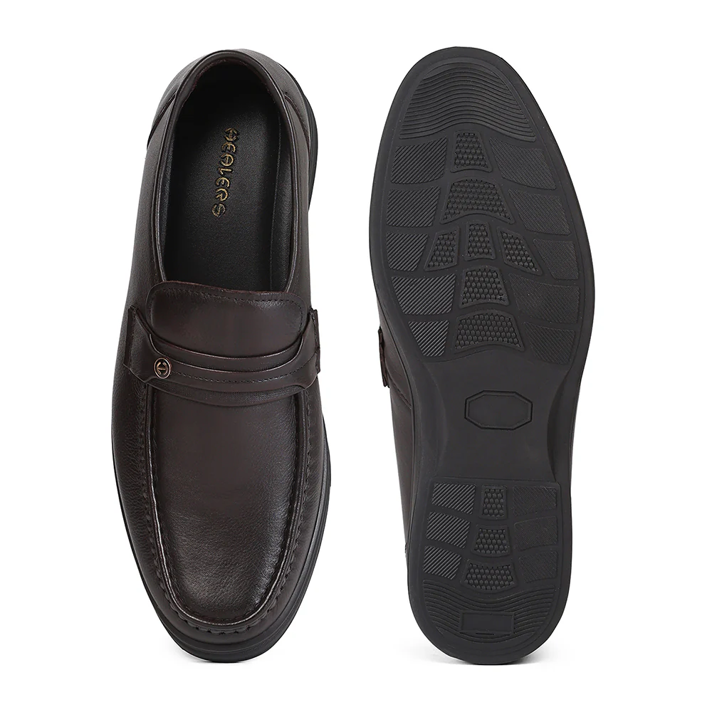 Healers ZQ-BC-M01 Dark Brown Casual Non Lacing Slip-on Shoes for Men by Liberty - Image 4