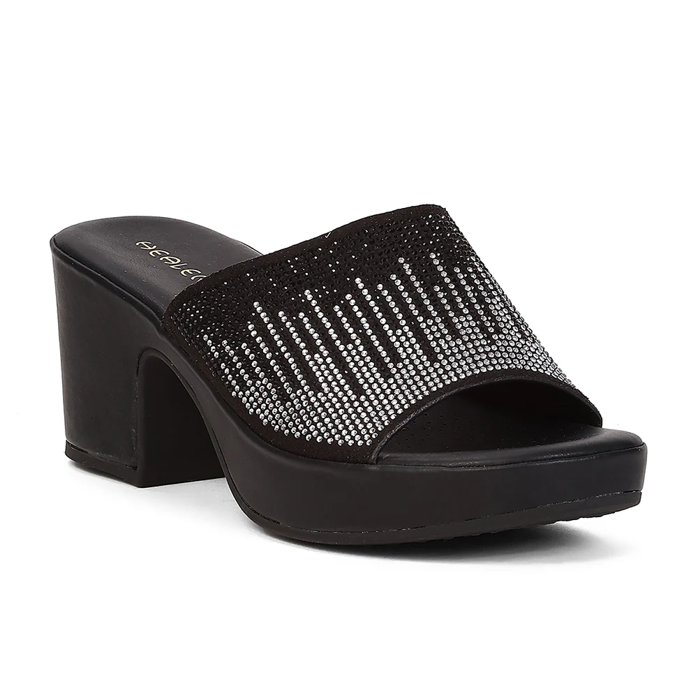 Healers ZQ-YGSL-30 Women's Black Casual Wedge Heeled Sandals - PARTY EDIT Special
