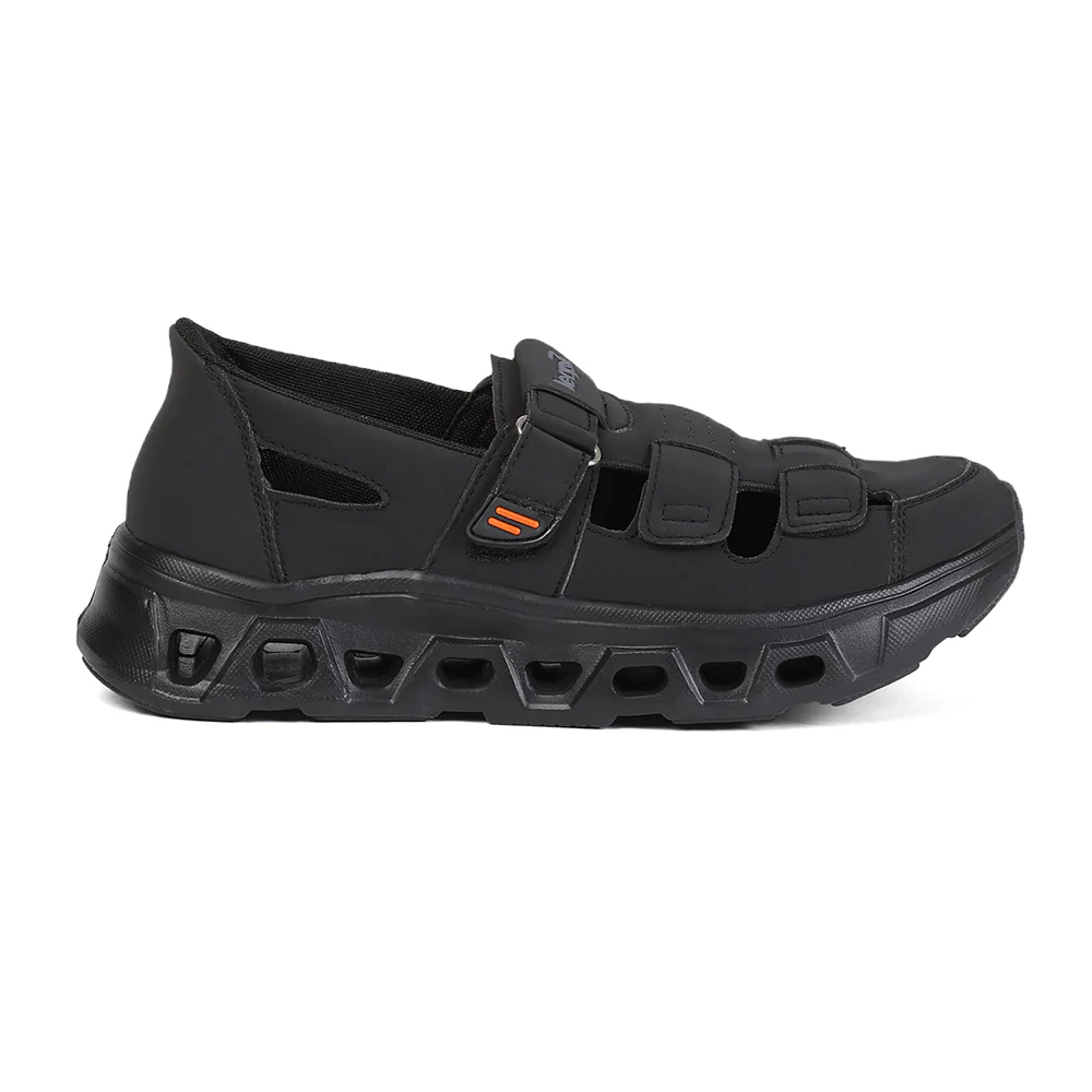 Leap7X AIRFLOW-S1 Men's Fisherman Sandals - Black Casuals with Airflow Outsoles - Image 2