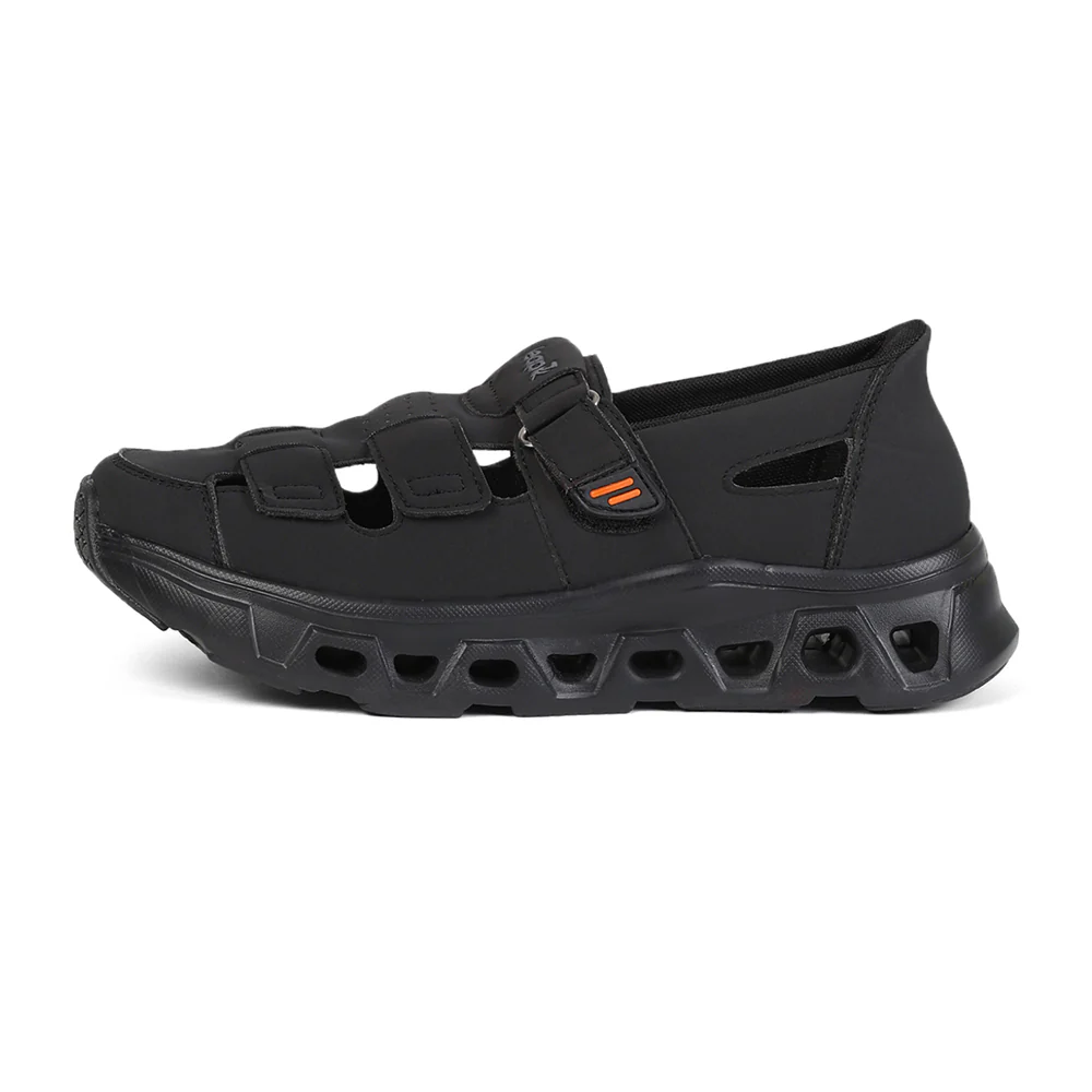 Leap7X AIRFLOW-S1 Men's Fisherman Sandals - Black Casuals with Airflow Outsoles - Image 5