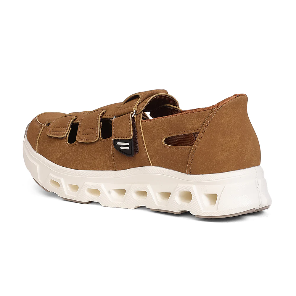 Leap7X AIRFLOW-S1 Men's Fisherman Sandals - Camel Casuals with Airflow Outsoles - Image 3