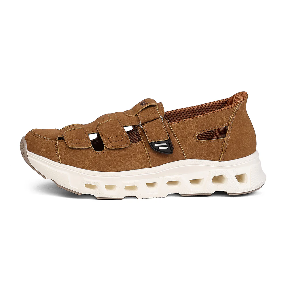 Leap7X AIRFLOW-S1 Men's Fisherman Sandals - Camel Casuals with Airflow Outsoles - Image 5