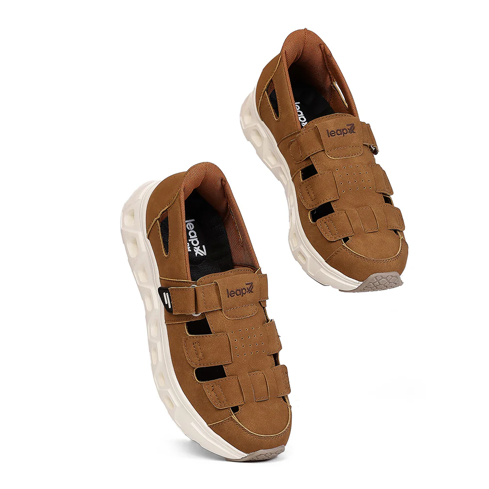 Leap7X AIRFLOW-S1 Men's Fisherman Sandals - Camel Casuals with Airflow Outsoles - Image 7