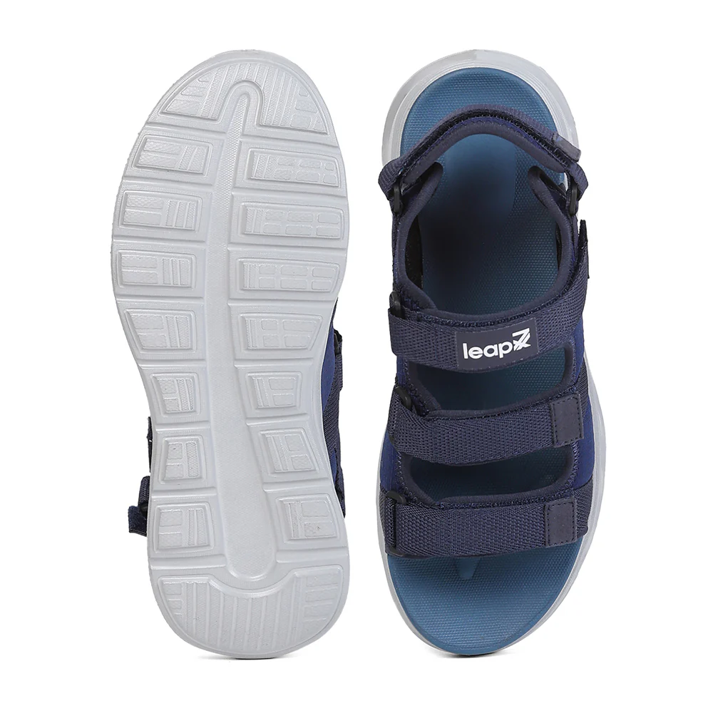 Leap7X AIRFLOW-S2 Men's Navy Blue Casual Sandals - Velcro Closure with Airflow Outsoles - Image 4