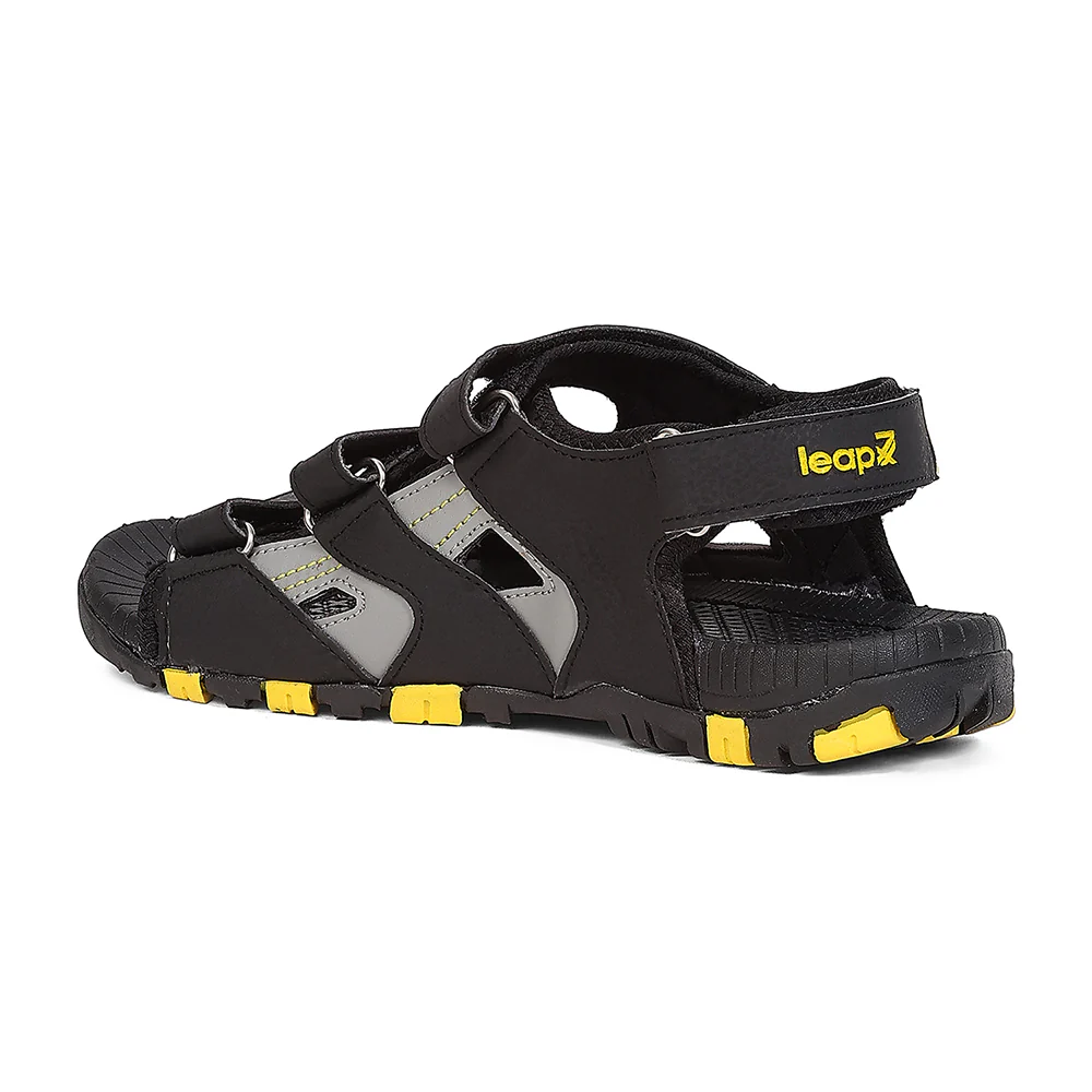 Leap7X ALBERT-1 Black Sports Velcro Sandals for Men by Liberty - Image 3