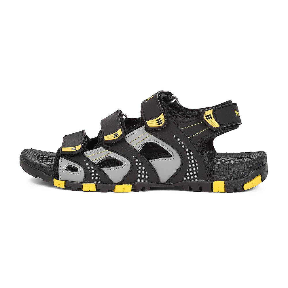 Leap7X ALBERT-1 Black Sports Velcro Sandals for Men by Liberty - Image 5