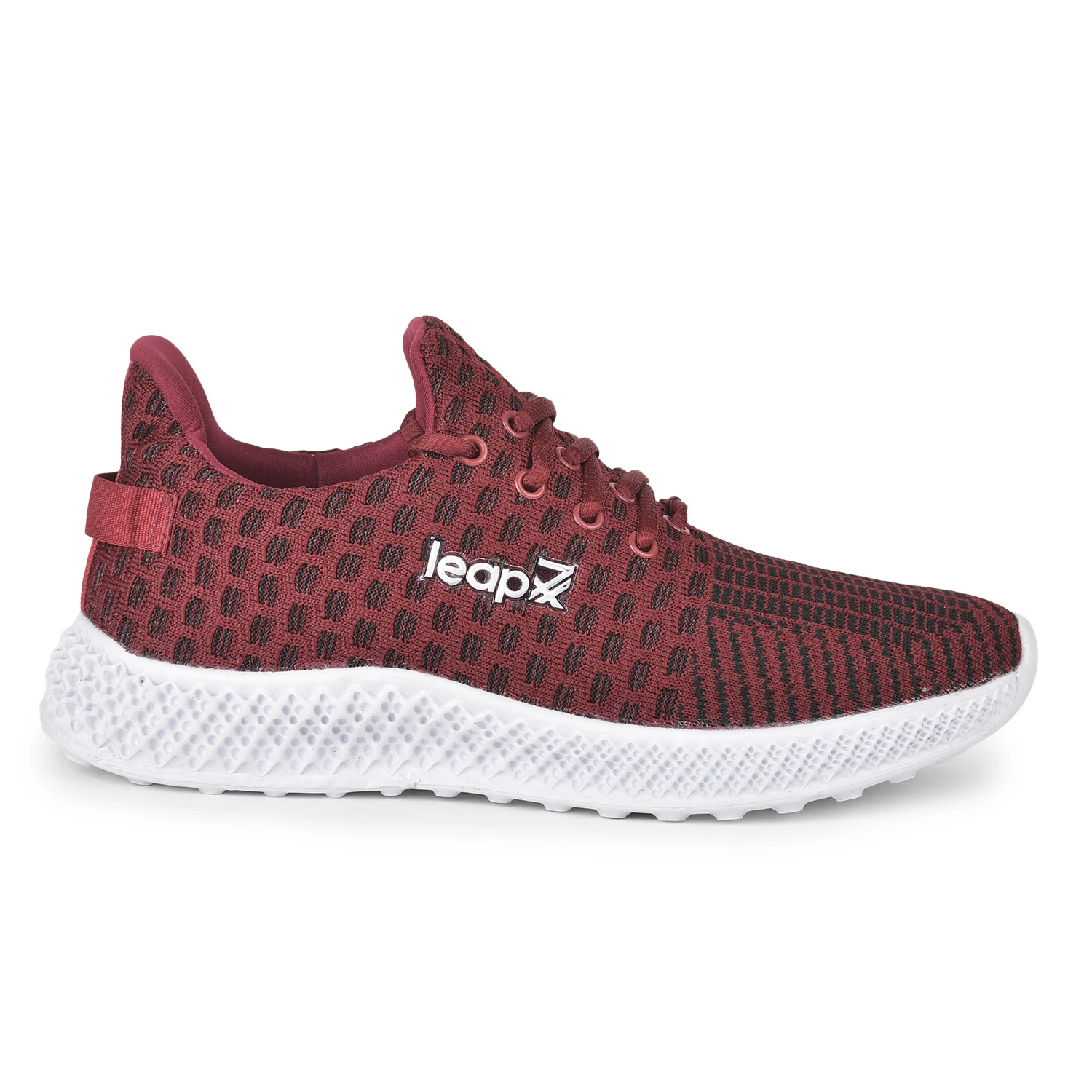 Leap7X ASTON-2 Maroon Sports Lacing Running Shoes for Men by Liberty - Image 2