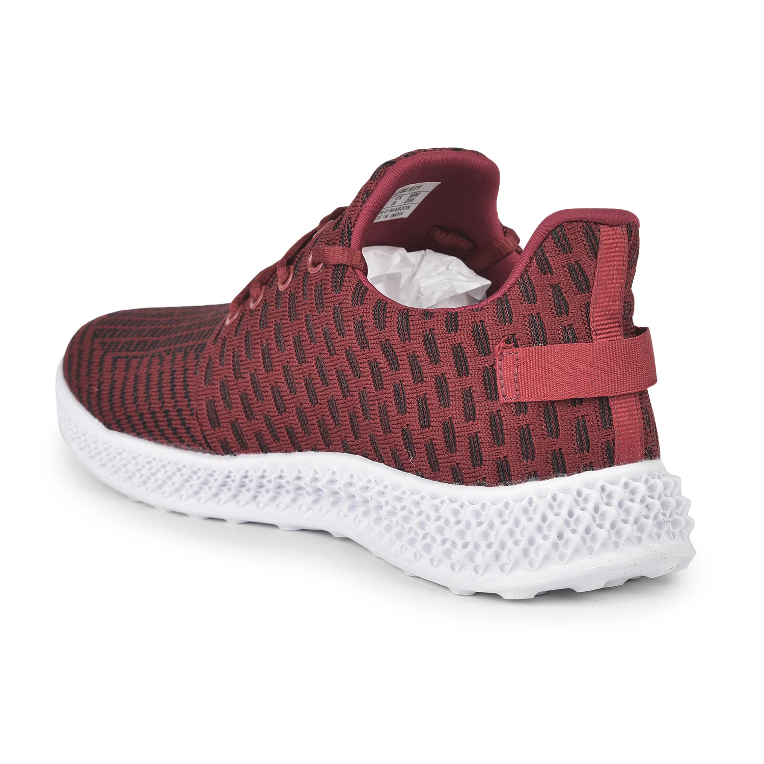 Leap7X ASTON-2 Maroon Sports Lacing Running Shoes for Men by Liberty - Image 3