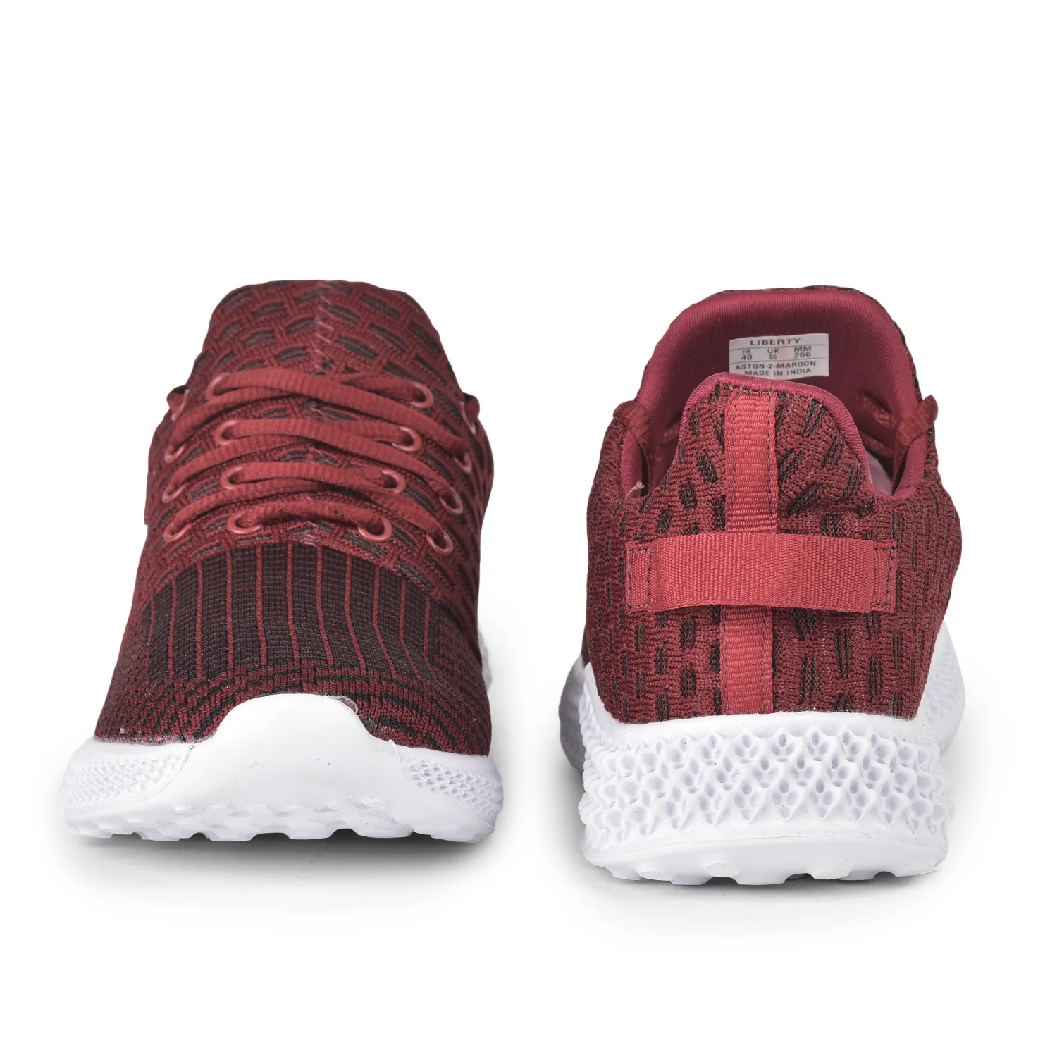Leap7X ASTON-2 Maroon Sports Lacing Running Shoes for Men by Liberty - Image 7