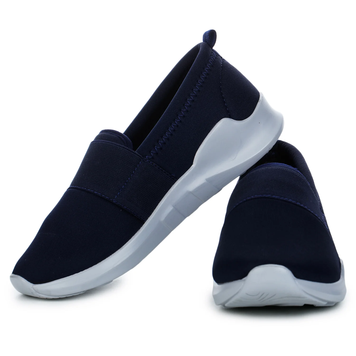 Leap7X AVILA-10 Navy Blue Sports Non Lacing Walking Shoes for Women by Liberty - Image 6