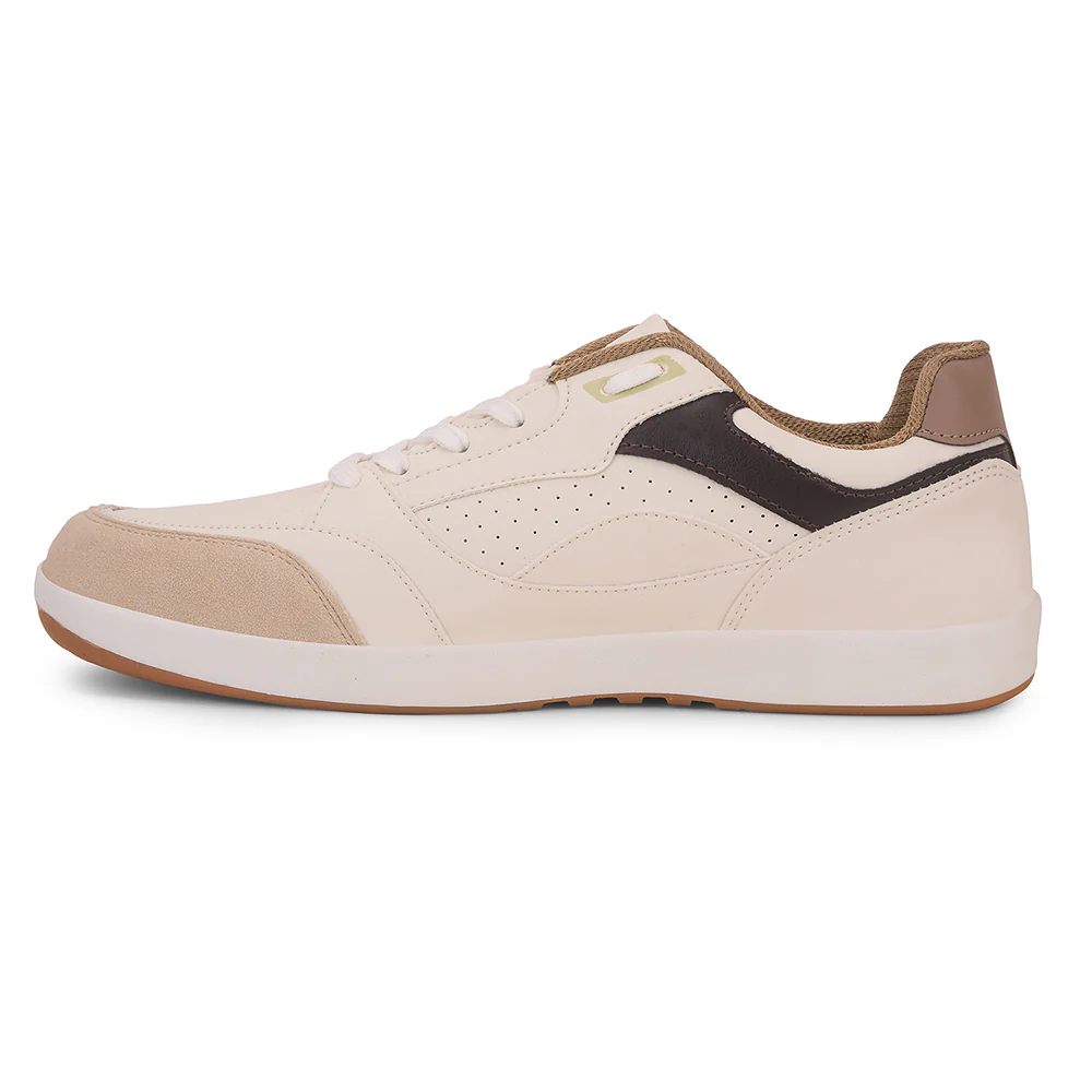 Leap7x Beige Casual Lacing Sneakers For Men CLASTO-1E By Liberty - Image 3