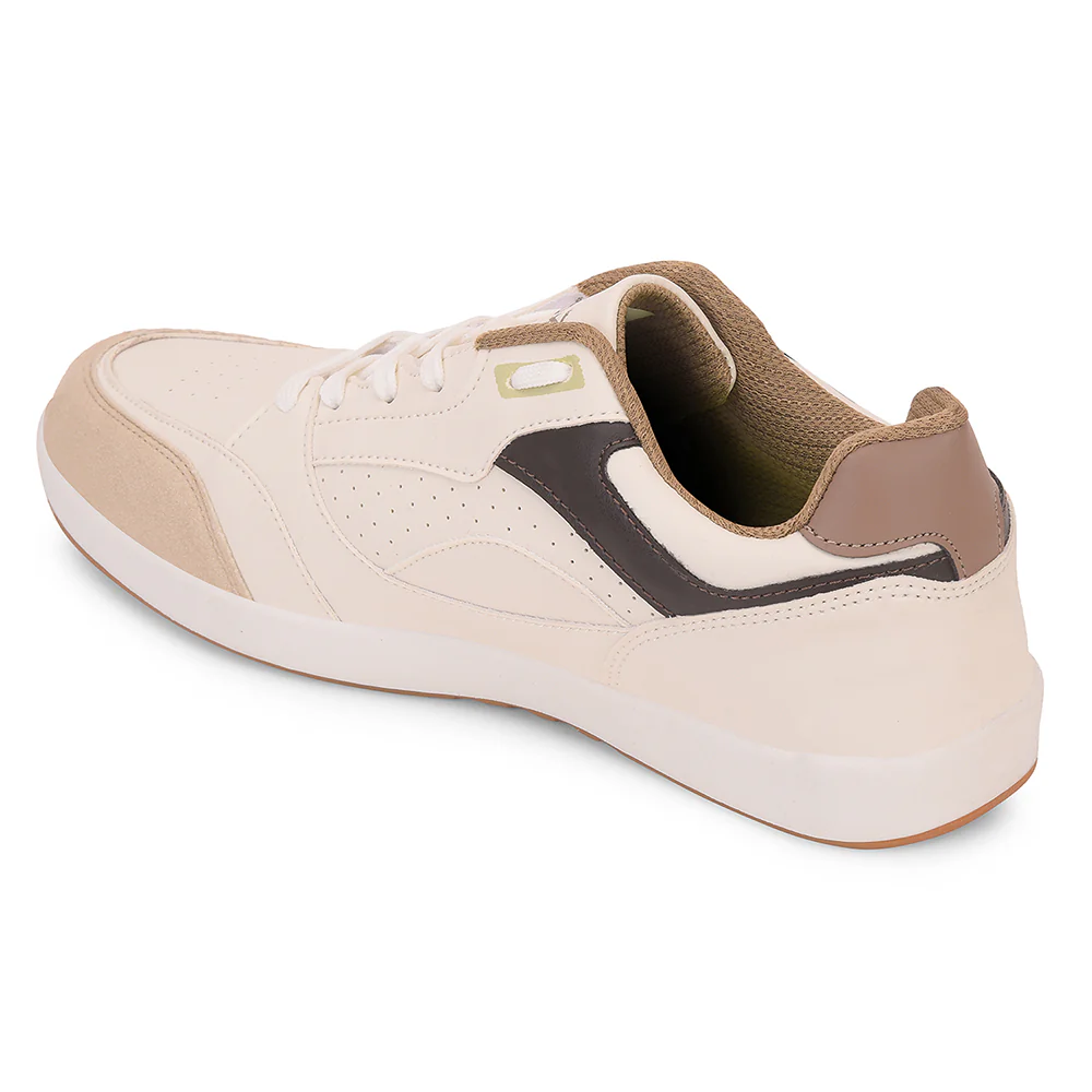 Leap7x Beige Casual Lacing Sneakers For Men CLASTO-1E By Liberty - Image 5
