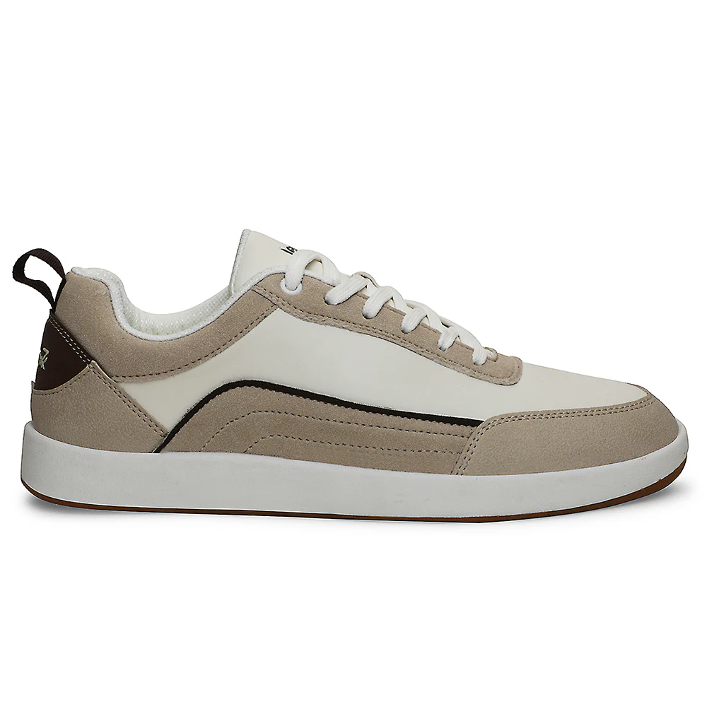 Leap7x Beige Casual Lacing Sneakers For Men CLASTO-2E By Liberty - Image 2