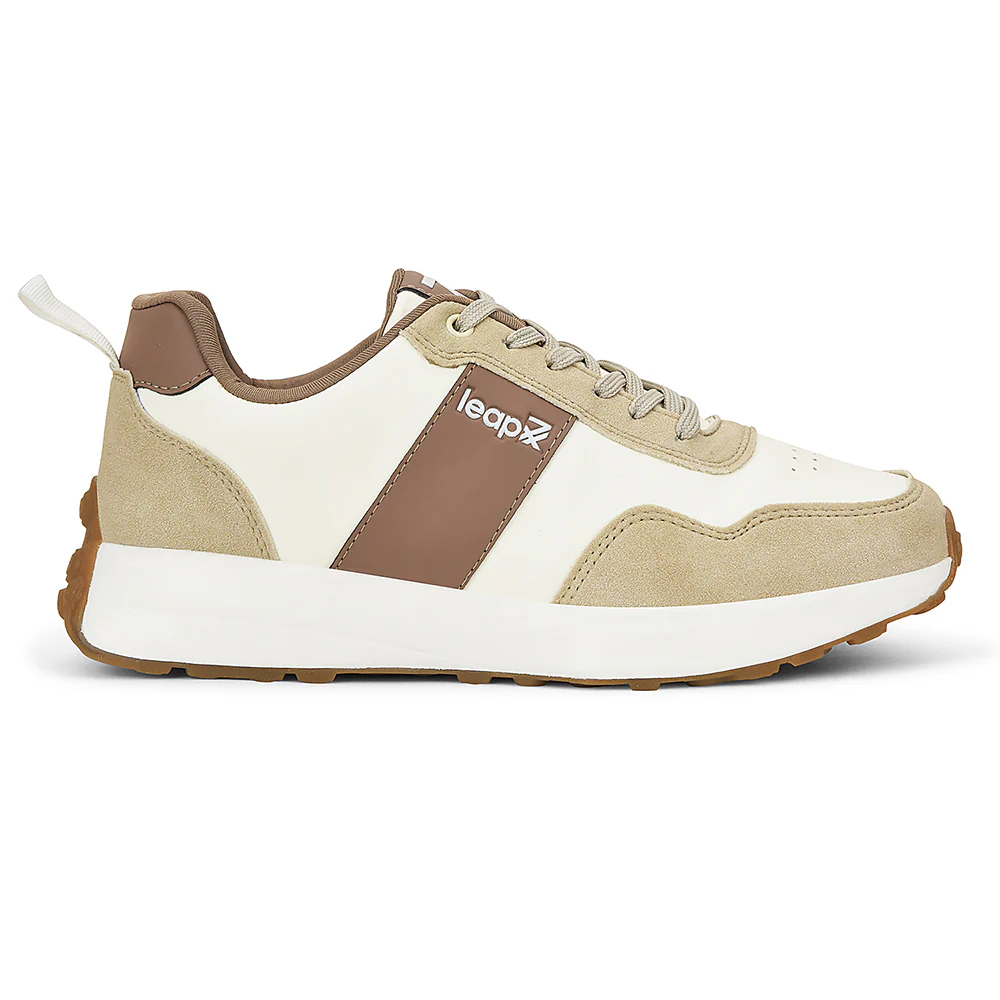 Leap7x Beige Casual Sneakers For Men FRONX-2E By Liberty - Image 2