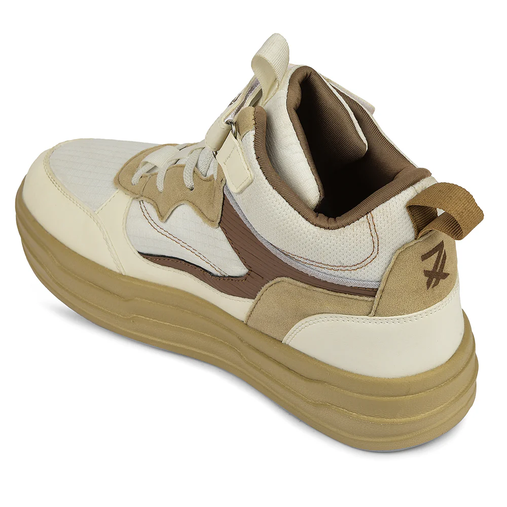 Leap7x Beige Sporty Casual Lacing Sneakers For Women STYLO-10 By Liberty - Image 5