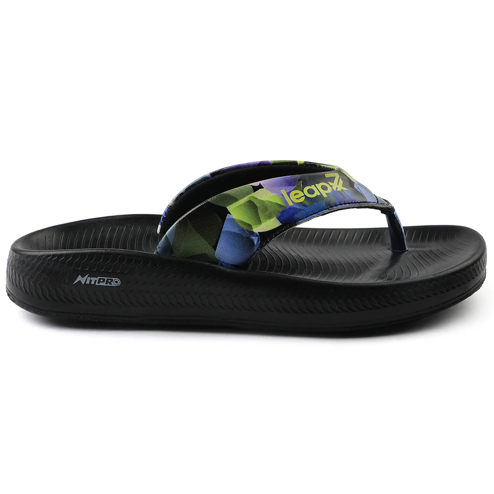 Leap7x Black Casual Flip-Flop For Women NITWALK-L3 By Liberty - Image 2