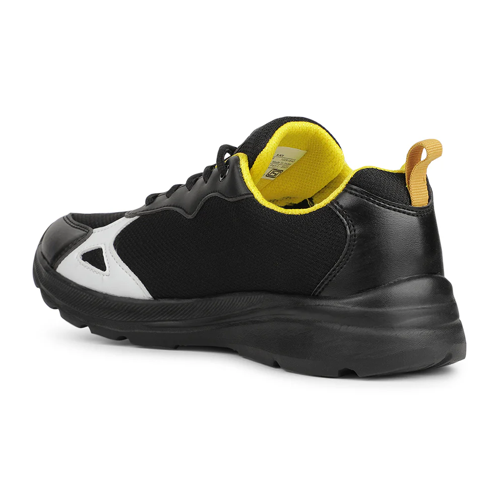 Leap7x Black Casual Lacing Shoes For Kids TRAVEL 1L By Liberty - Image 3