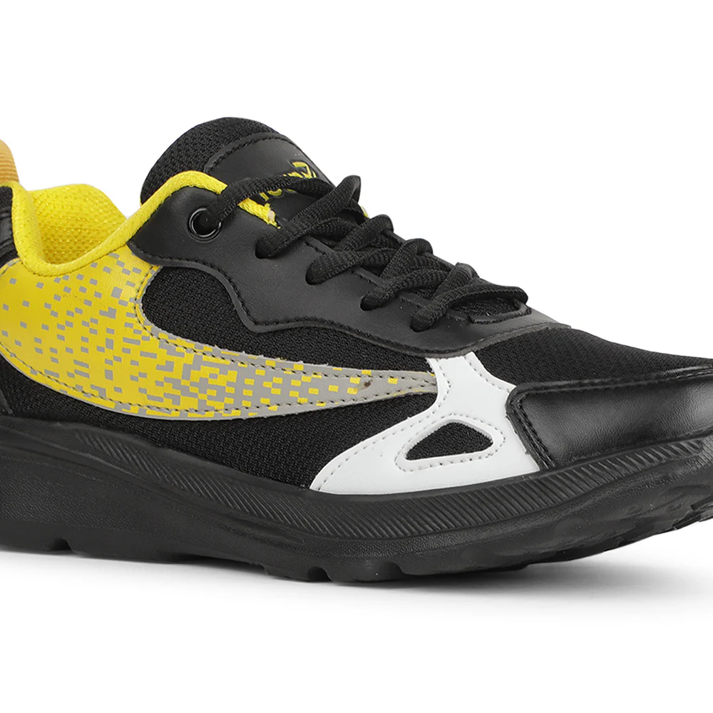 Leap7x Black Casual Lacing Shoes For Kids TRAVEL 1L By Liberty - Image 4