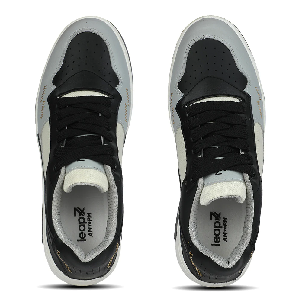 LEAP7X Black Casual Lacing Sneakers for Men HIPE by Liberty - Image 10