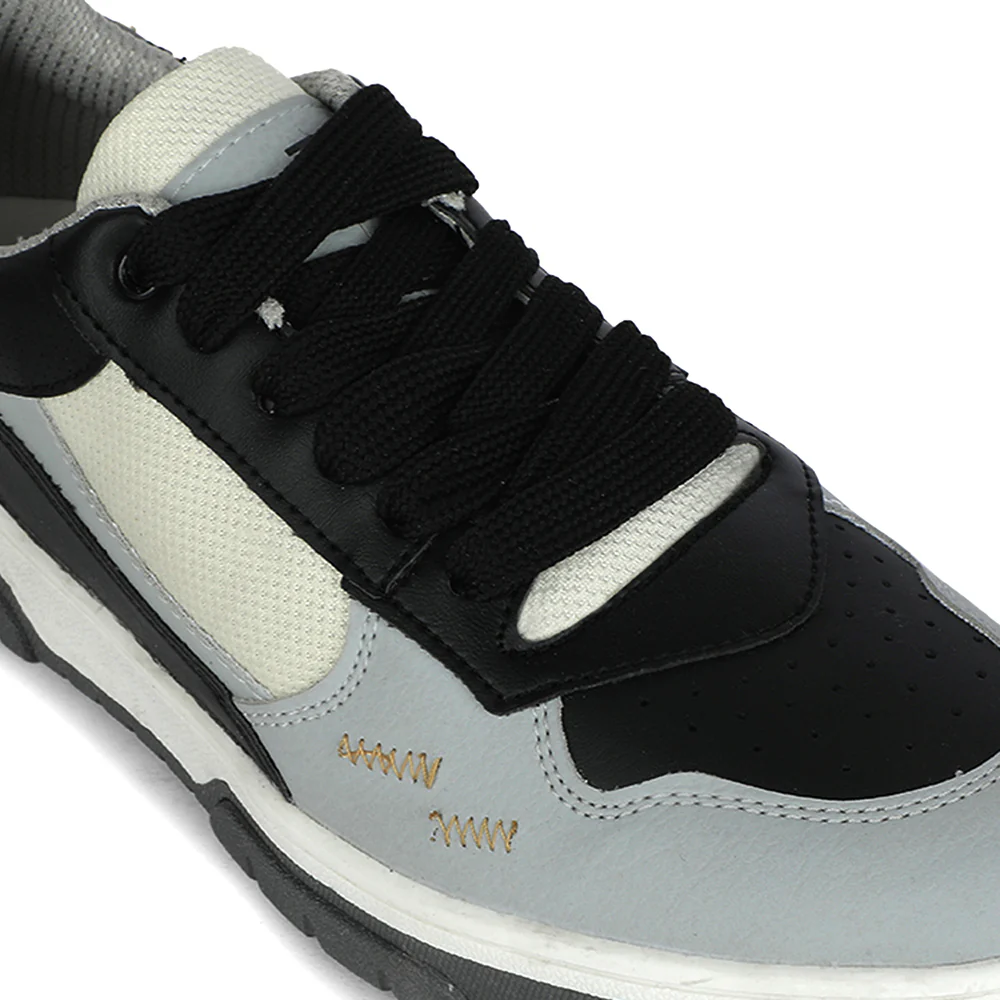 LEAP7X Black Casual Lacing Sneakers for Men HIPE by Liberty - Image 7
