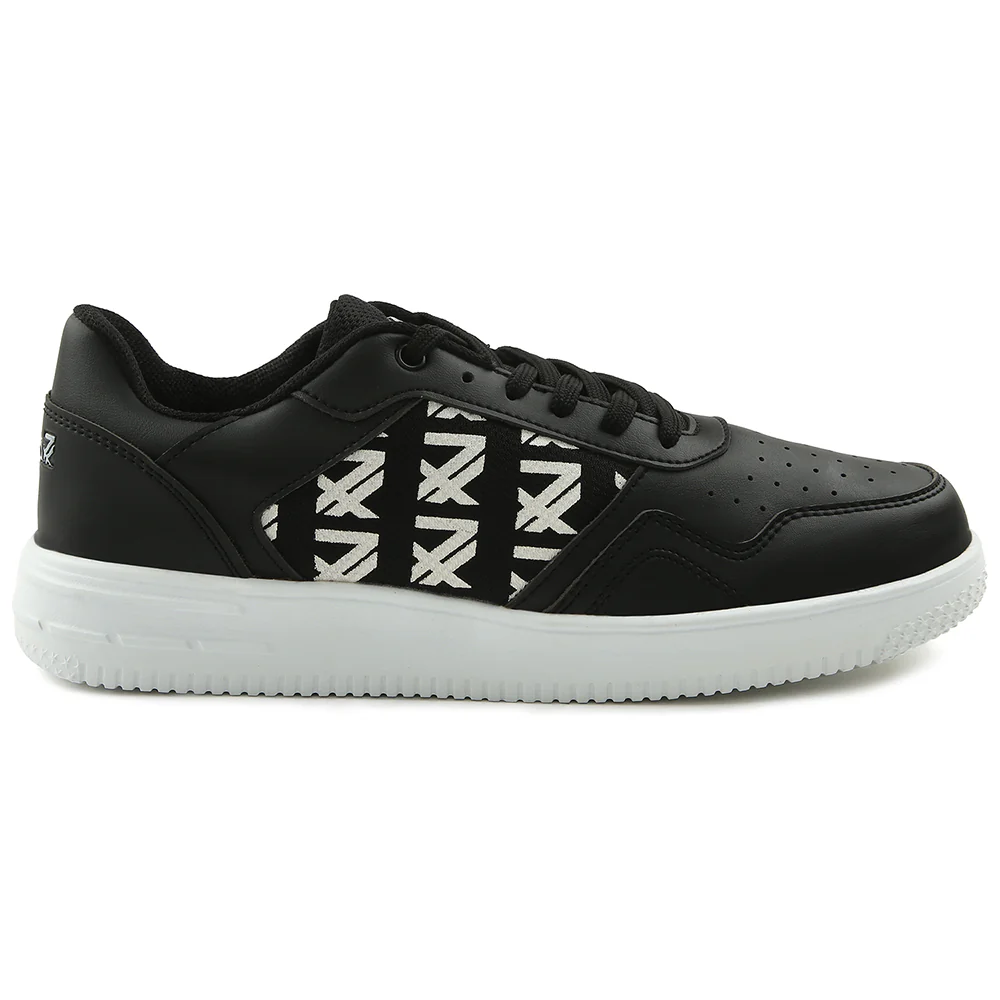 Leap7x Black Casual Lacing Sneakers For Men SNOOKIS By Liberty - Image 2