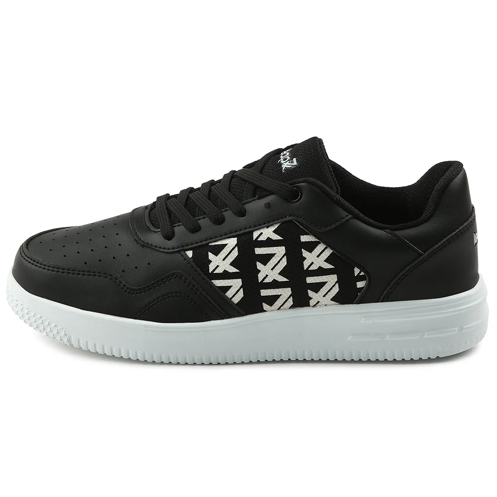 Leap7x Black Casual Lacing Sneakers For Men SNOOKIS By Liberty - Image 3