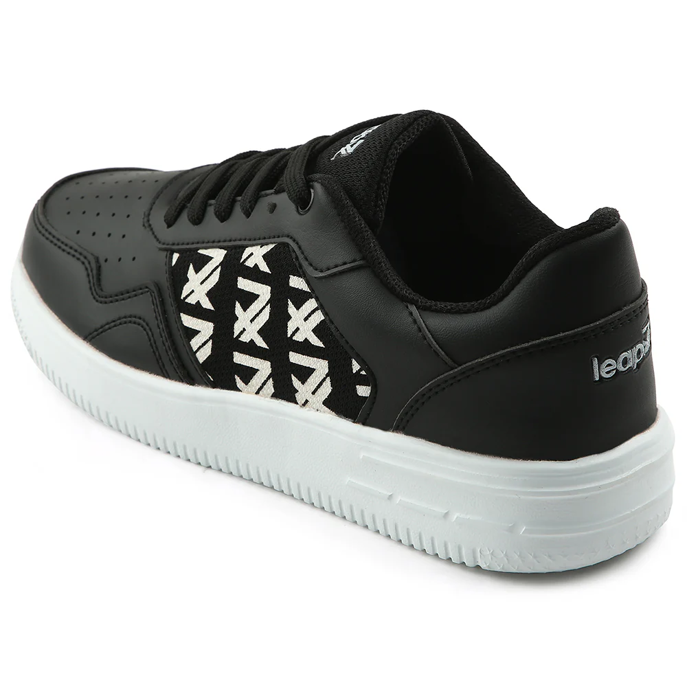 Leap7x Black Casual Lacing Sneakers For Men SNOOKIS By Liberty - Image 6