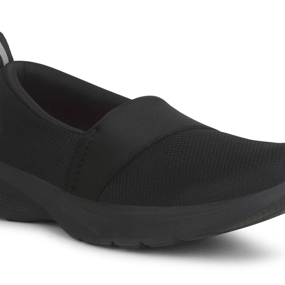Leap7x Black Casual Non Lacing Shoes For Women TRINCY By Liberty - Image 5