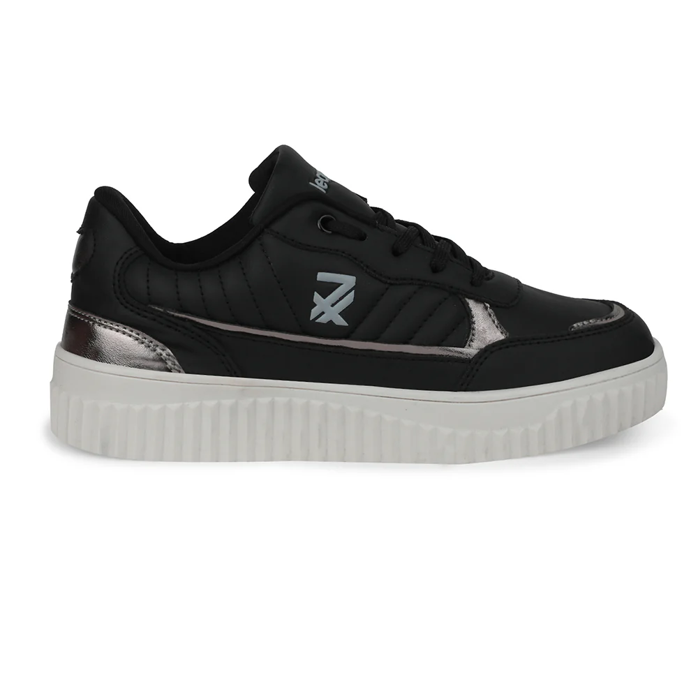 Leap7x Black Casual Sneakers For Women ELEGENT-1 By Liberty - Image 2
