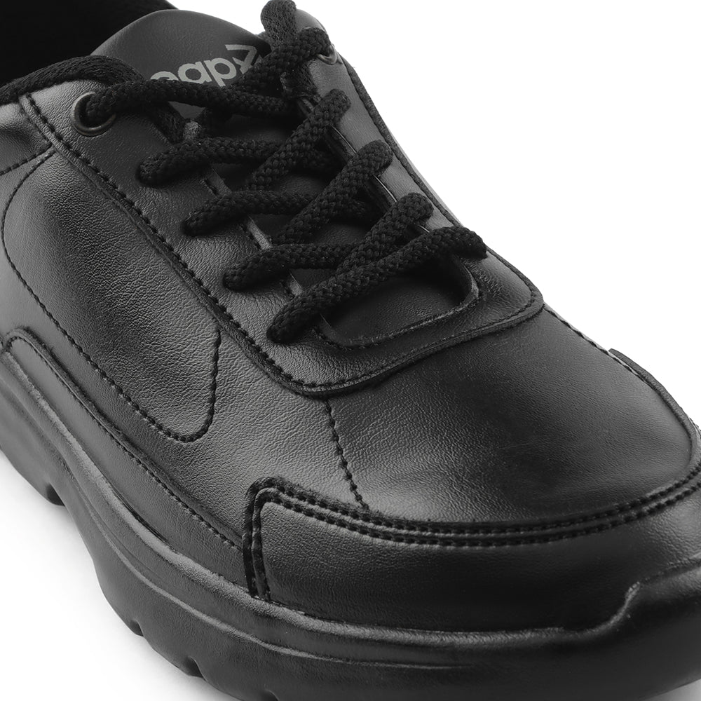 Leap7x Black Lacing Uniform School Shoes For Kids SCHLSTAR-L By Liberty - Image 6