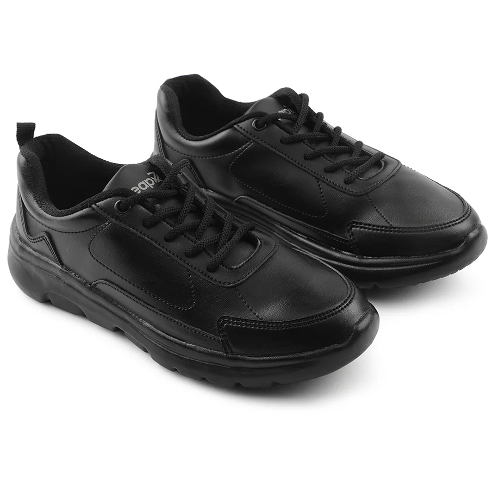 Leap7x Black Lacing Uniform School Shoes For Kids SCHLSTAR-L By Liberty - Image 7