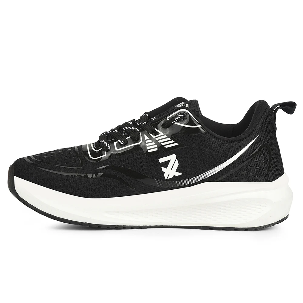 Leap7x Black Sports Lacing Running Shoes For Men GHD-29 By Liberty - Image 3