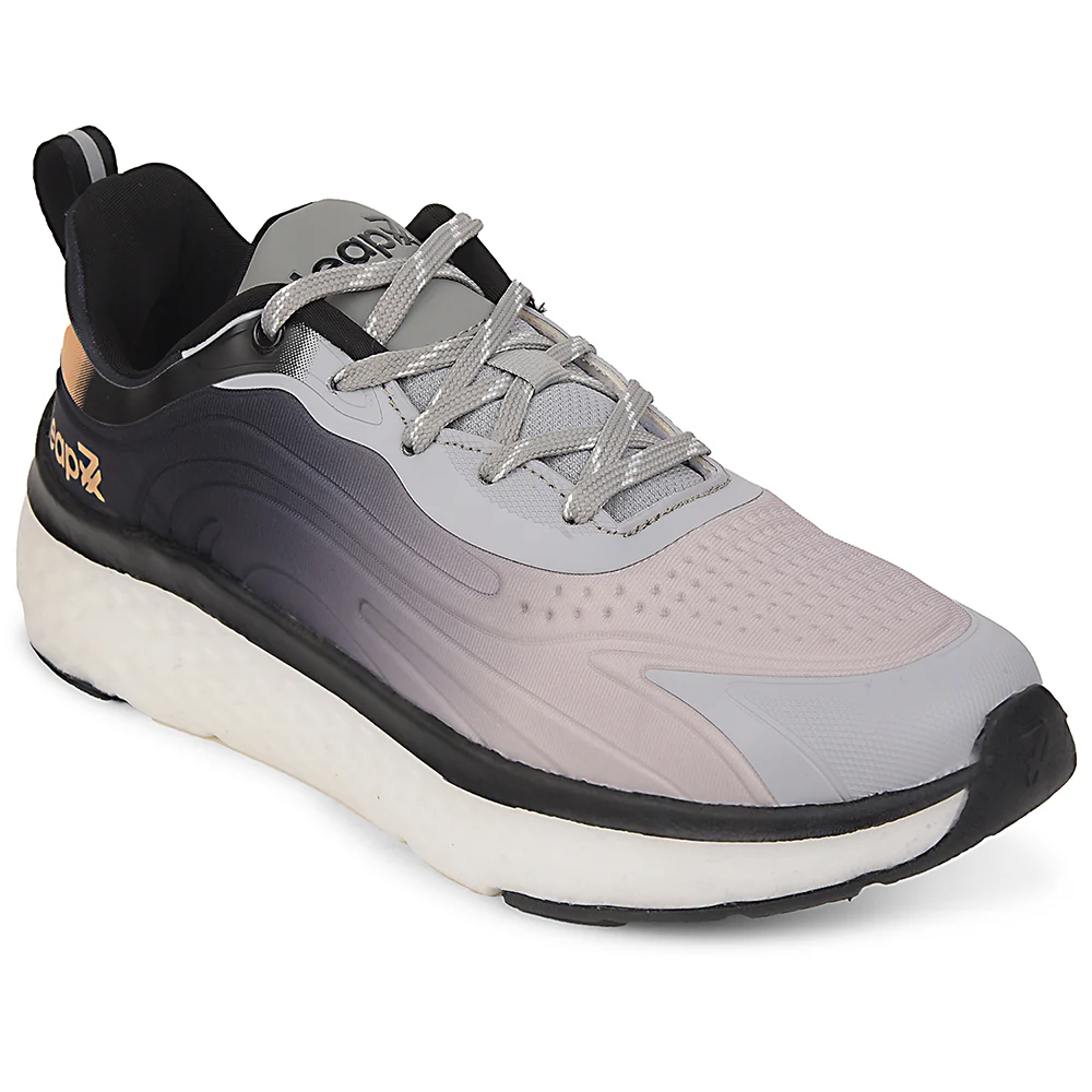 Leap7x Black Sports Lacing Running Shoes For Men NITRUN-10 By Liberty