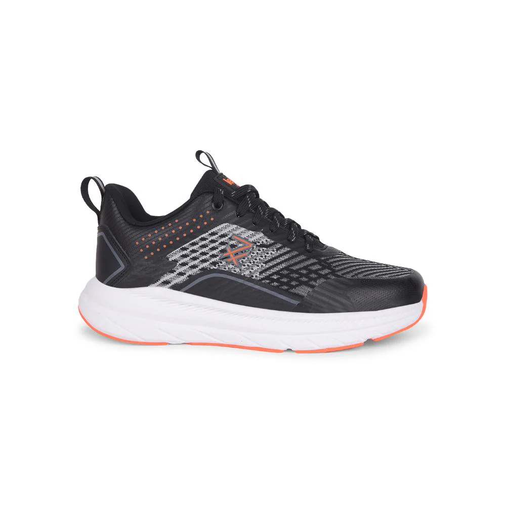 Leap7x Black Sports Lacing Running Shoes For Men ROMANIA By Liberty - Image 2