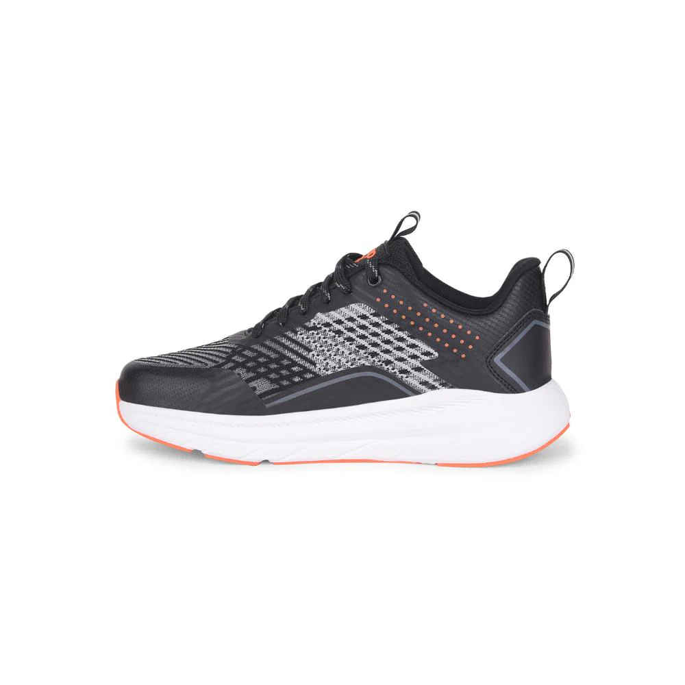 Leap7x Black Sports Lacing Running Shoes For Men ROMANIA By Liberty - Image 3