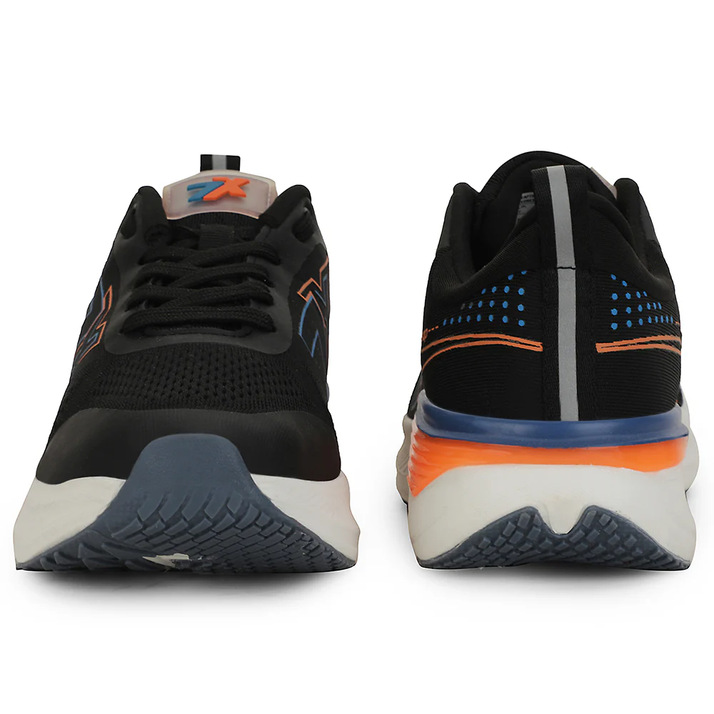 Leap7x Black Sports Lacing Running Shoes For Men ZEONEX-1 By Liberty - Image 6