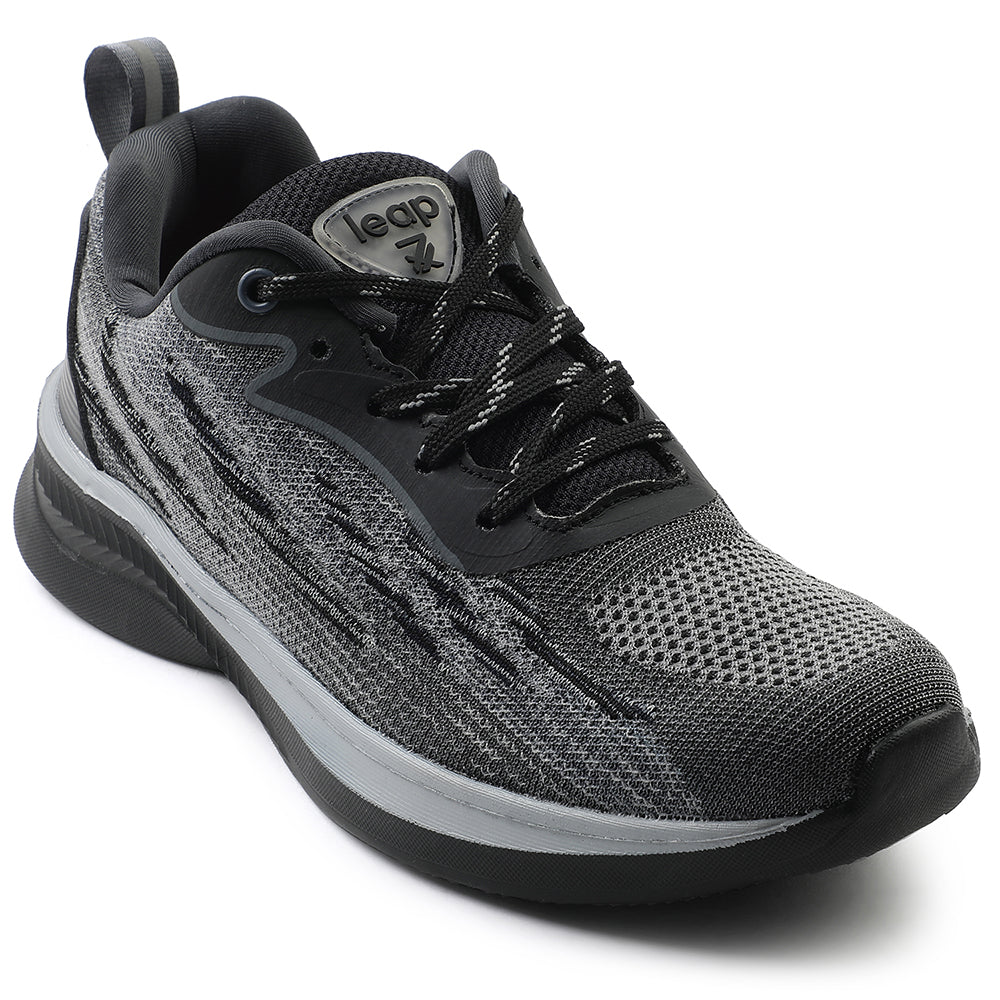 Leap7x Black Sports Lacing Running Shoes For Women MANTIS By Liberty