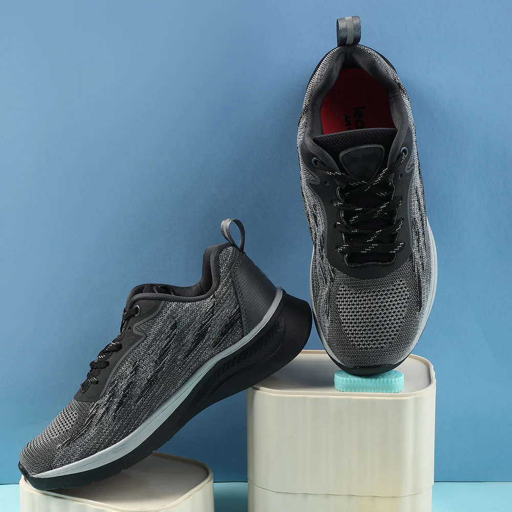 Leap7x Black Sports Lacing Running Shoes For Women MANTIS By Liberty - Image 4