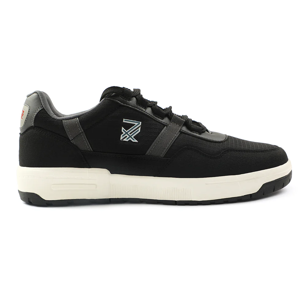 Leap7x Black Sports Lacing Walking Shoes For Men NEXTER-3E By Liberty - Image 2