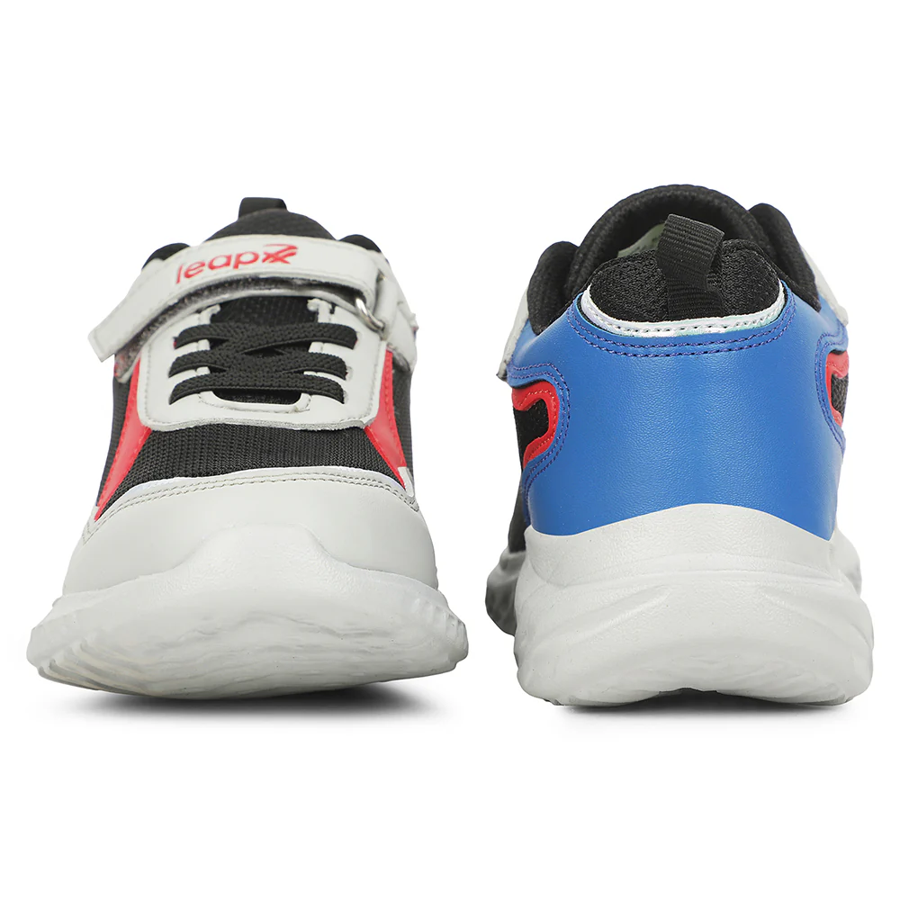 LEAP7X Black Sports Non Lacing Walking Shoes for Kids HINKS-15E by Liberty - Image 7