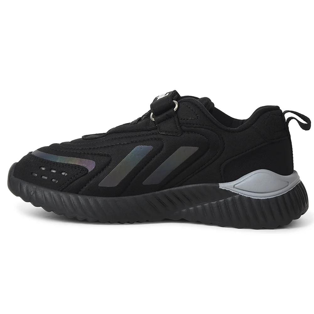Leap7x Black Sports Non Lacing Walking Shoes For Kids NITKID-10 By Liberty - Image 3