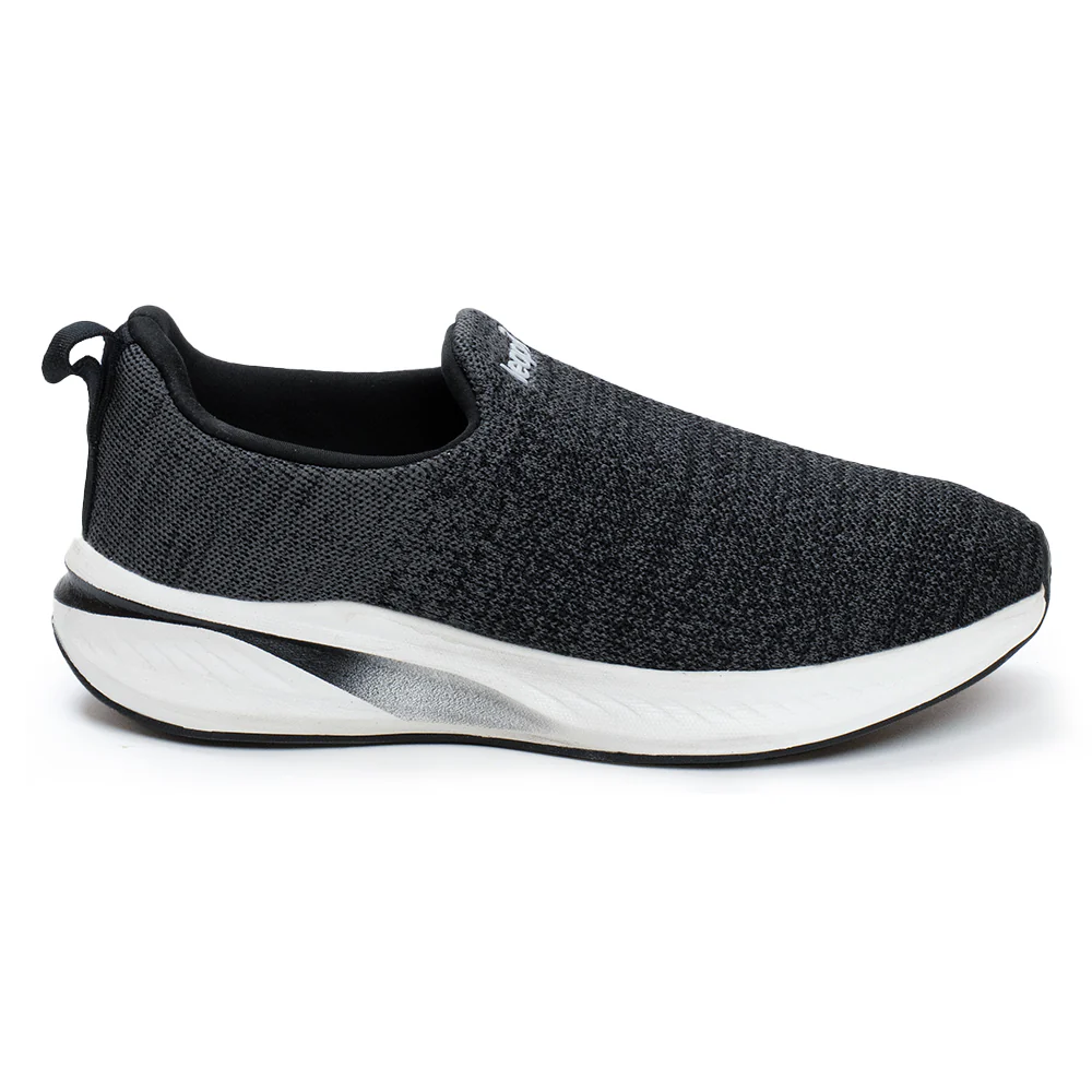 Leap7x Black Sports Non Lacing Walking Shoes For Men GHD-3 By Liberty - Image 2